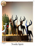 FIGUREN-SET HIRSCH und REHKITZ Weihnachtsdeko Skandinavische Dekoration JAPANDI