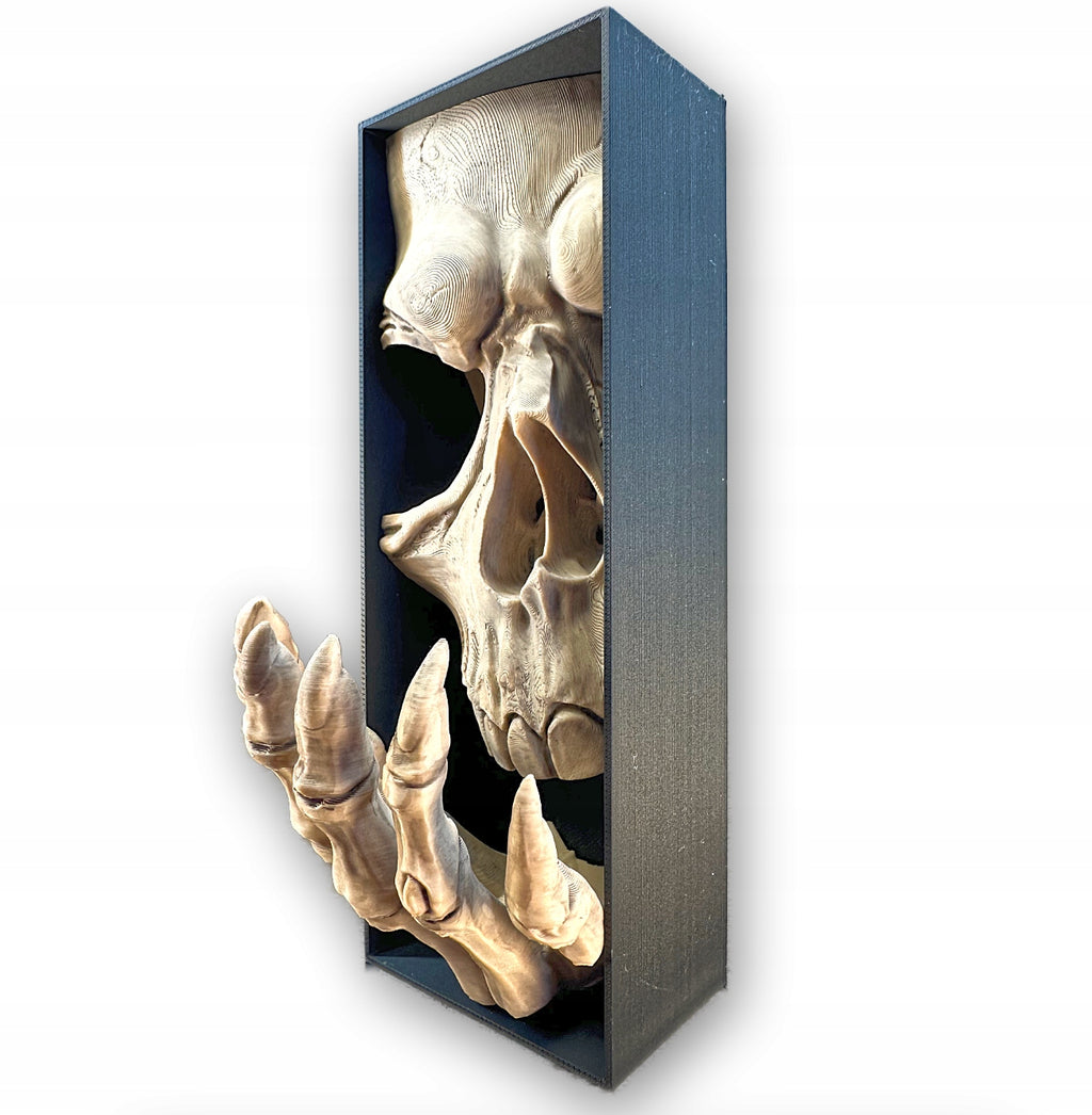 Book Nook Totenkopf Handbemalt 3D-Büchereinsatz Geschenk