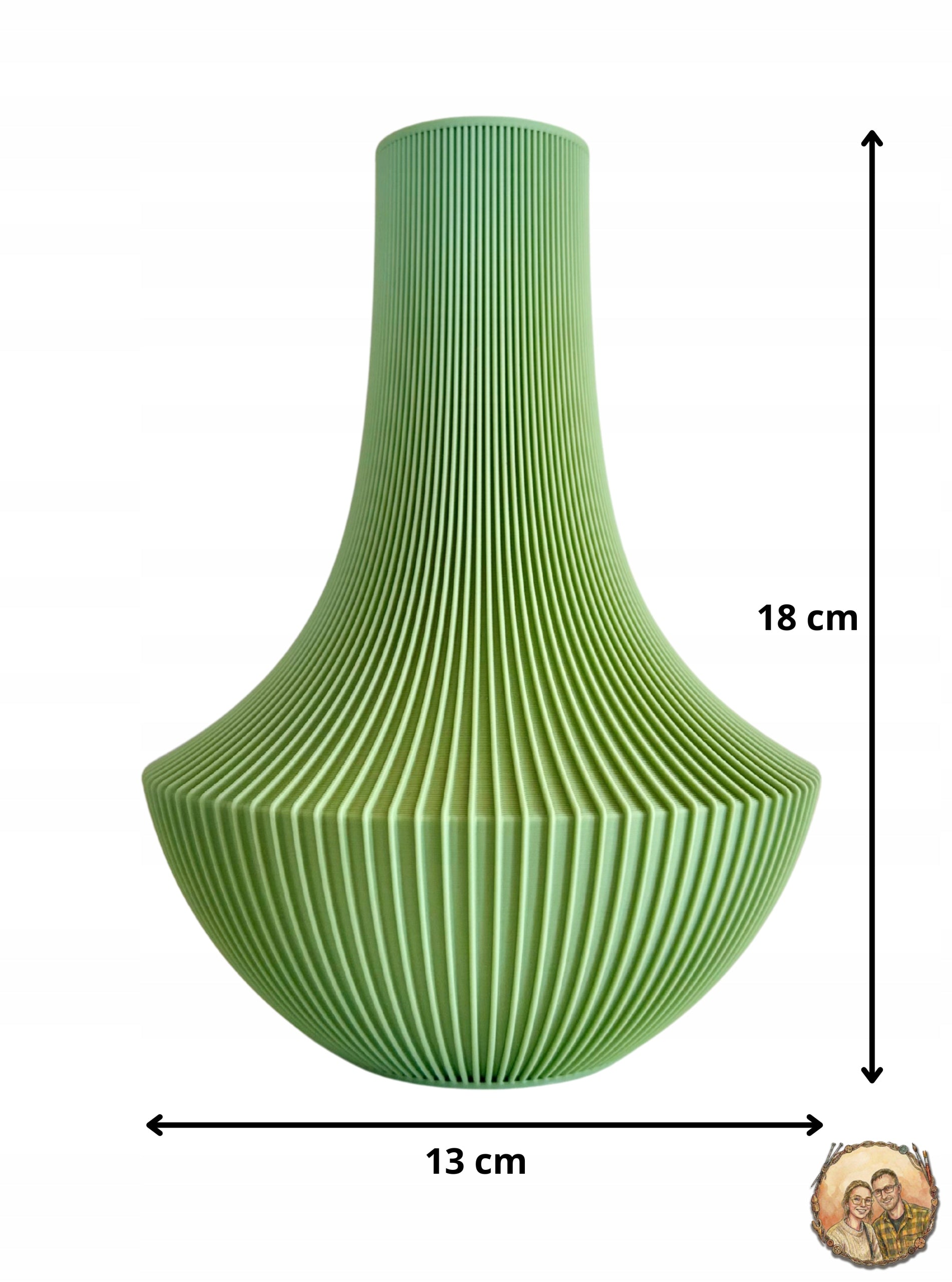 Minimalistyczny Wazon Prążkowany Matowy na Suszki Lego Nowoczesna Dekoracja