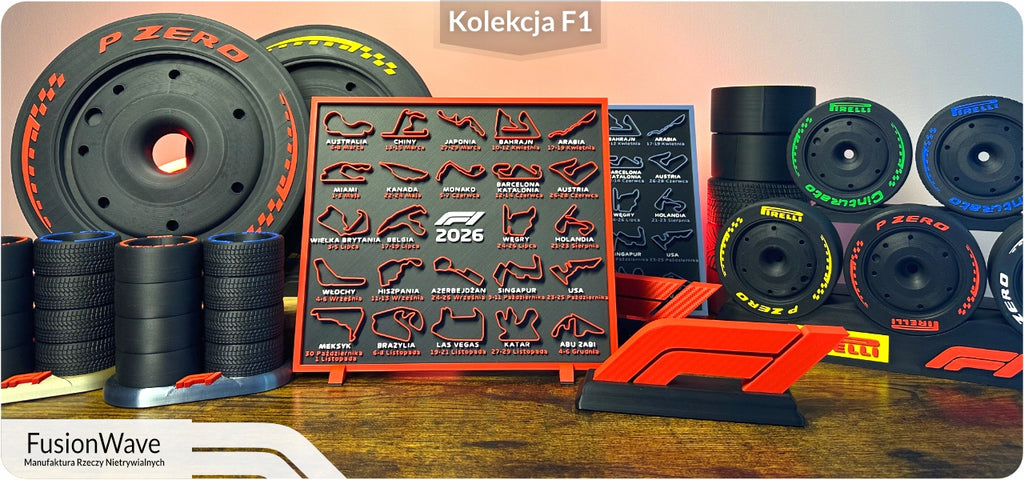 Organizer na Biurko F1 - Stojak na Długopisy Opony - miedziany brąz