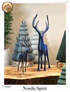 SET Figuren HIRSCH und HIRSCHKUH Weihnachtsdeko Skandinavisch JAPANDI
