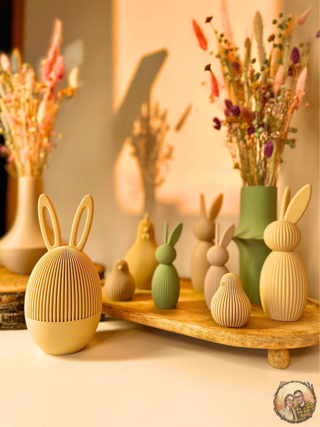 Moderne Osterdeko Küken 6cm Figur für Tisch Korb