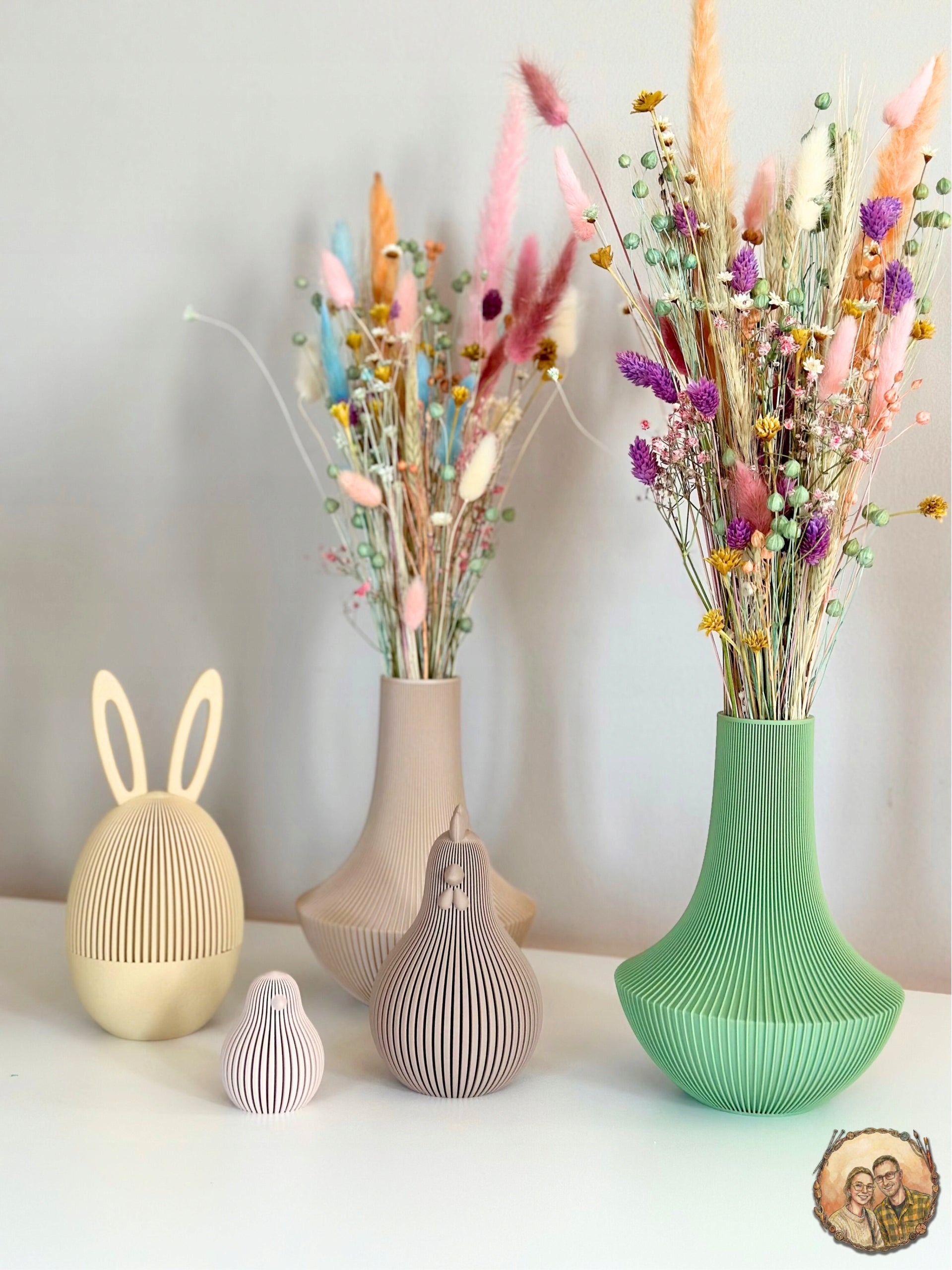 Minimalistyczny Wazon z Fakturą Matowy na Suszki Lego Nowoczesna Dekoracja