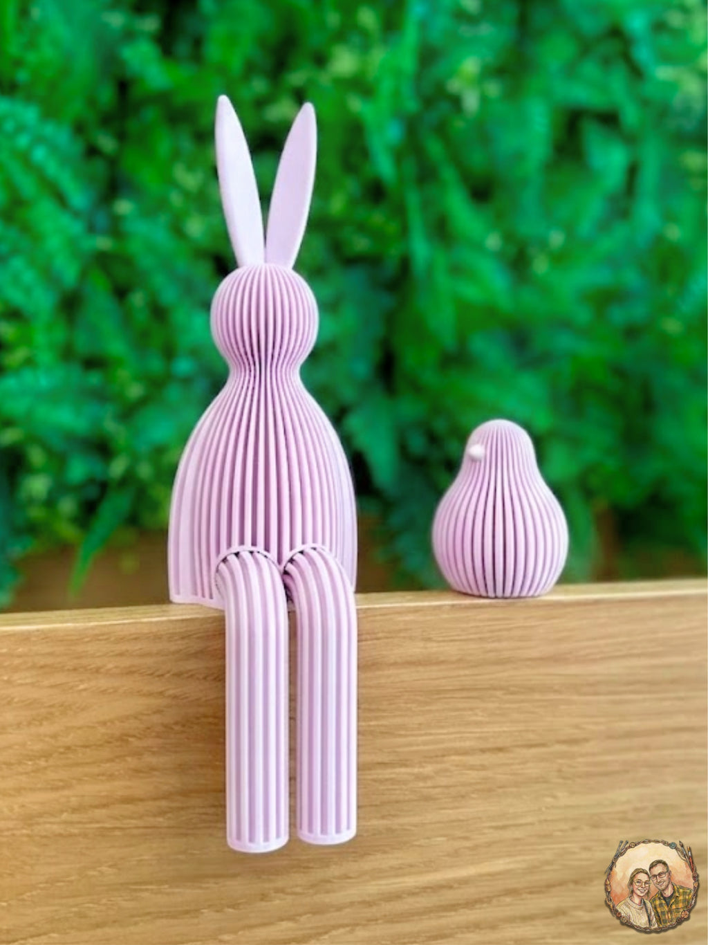 Różowy królik zając wielkanocny 24cm siedzący na półkę dekoracja do domu