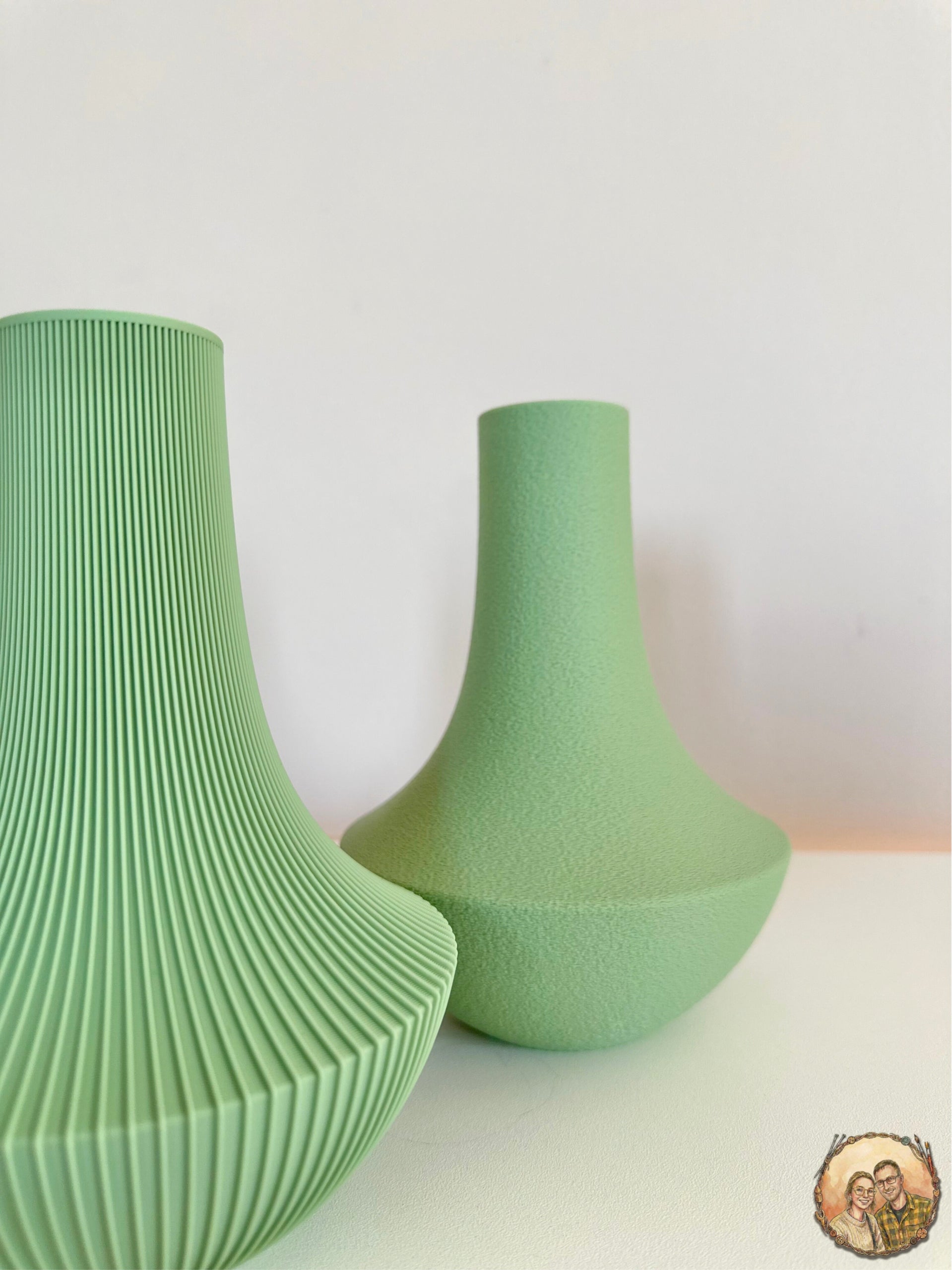 Minimalistyczny Wazon Prążkowany Matowy na Suszki Lego Nowoczesna Dekoracja