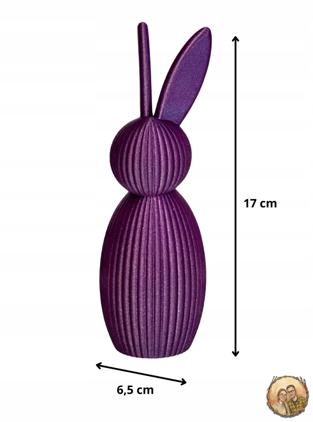 Ozdoba Wielkanocna - Królik Zając 17 cm Nowoczesna dekoracja - Kolekcja EOS