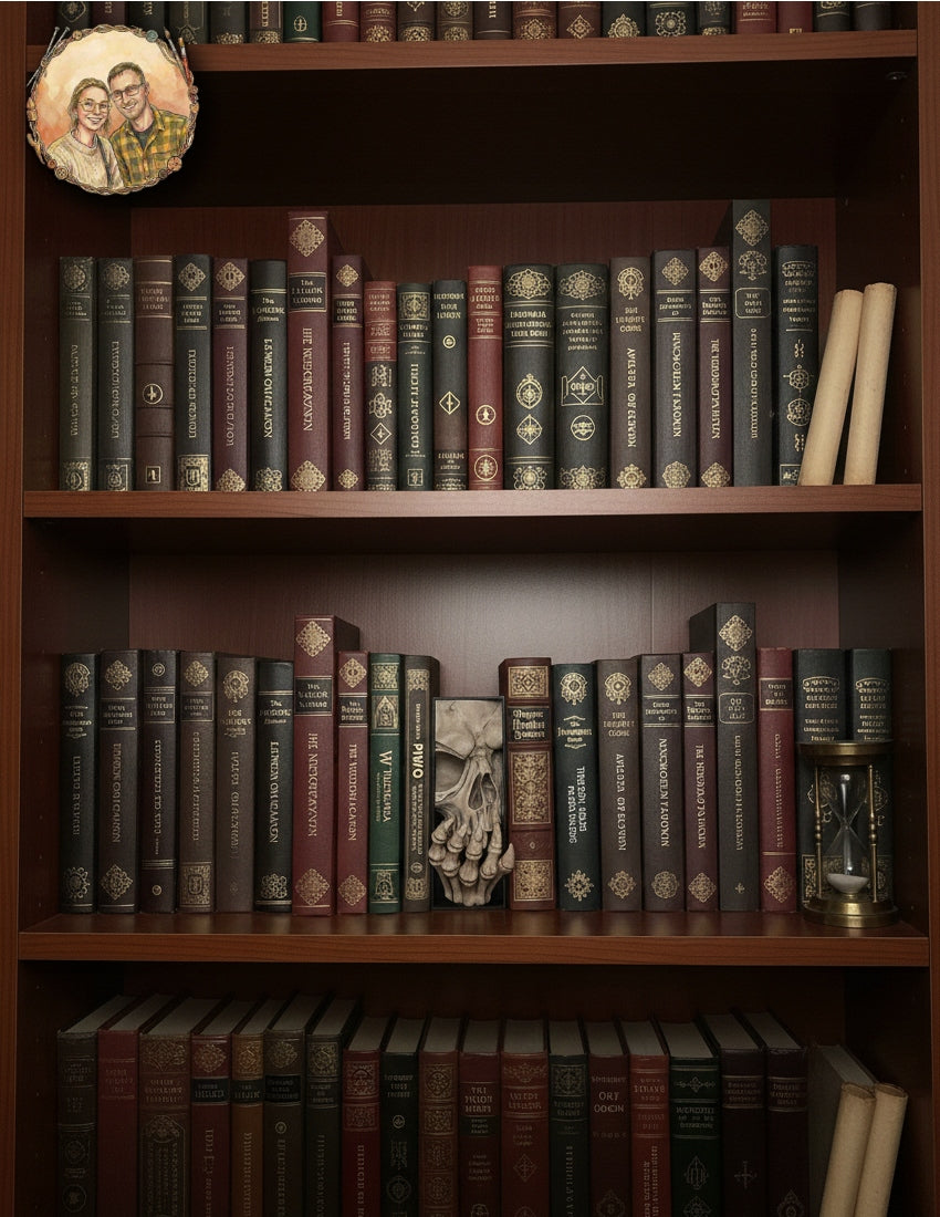 Book Nook Totenkopf Handbemalt 3D-Büchereinsatz Geschenk