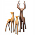 FIGUREN-SET HIRSCH und REHKITZ Weihnachtsdeko Skandinavische Dekoration JAPANDI