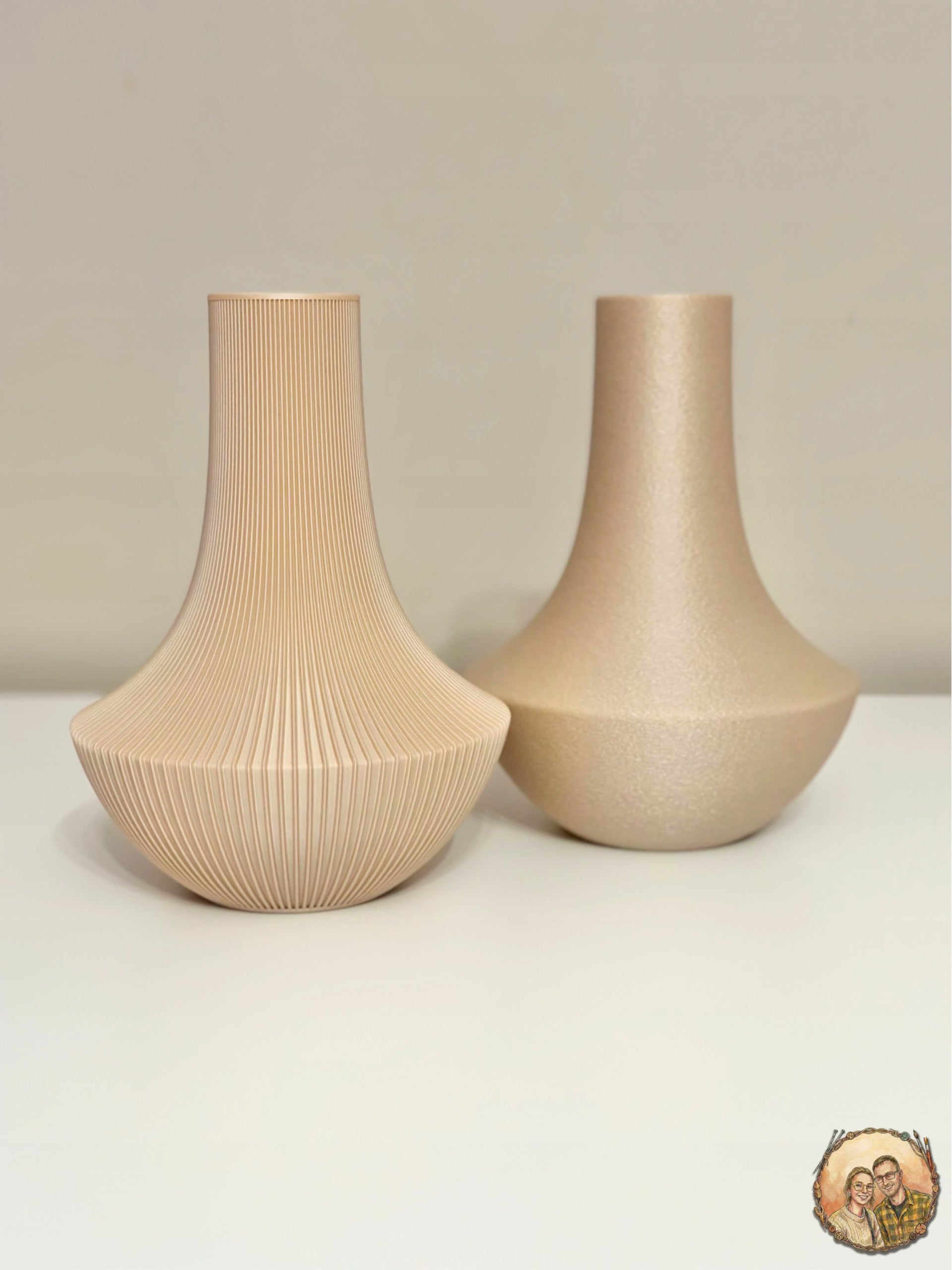 Minimalistyczny Wazon Prążkowany Matowy na Suszki Lego Nowoczesna Dekoracja