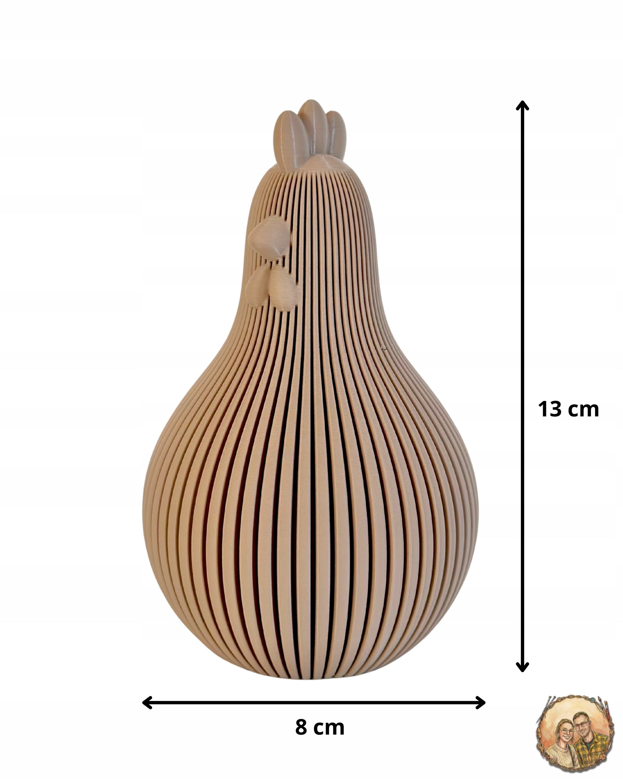 Kura Wielkanocna 13cm Duża Figurka Nowoczesna Ozdoba Prezent na Święta