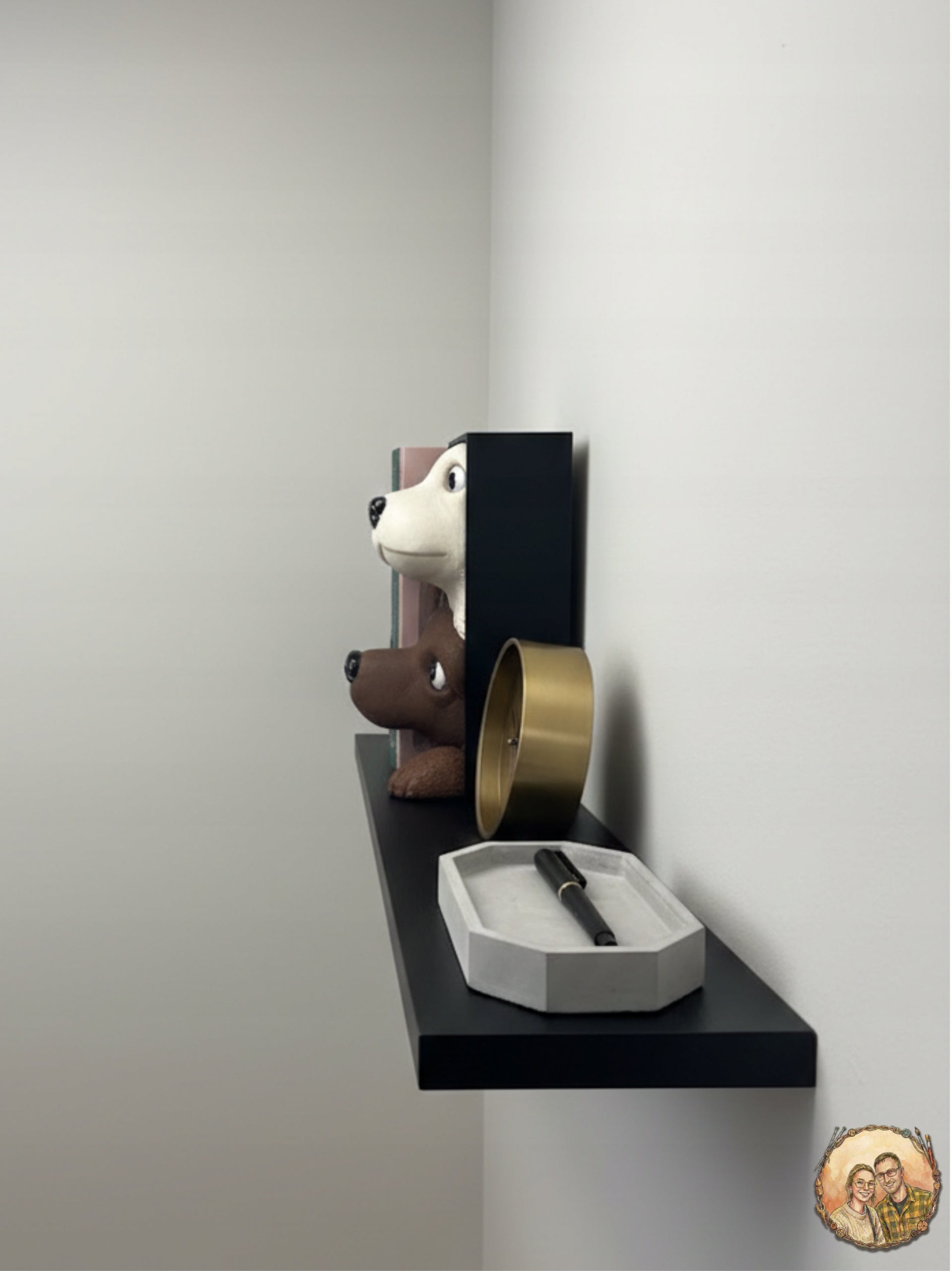 Book Nook Hunde - Charmantes 3D-Bücherregaleinlage - Handbemalt
