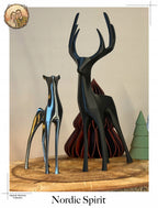 SET Figuren HIRSCH und HIRSCHKUH Weihnachtsdeko Skandinavisch JAPANDI