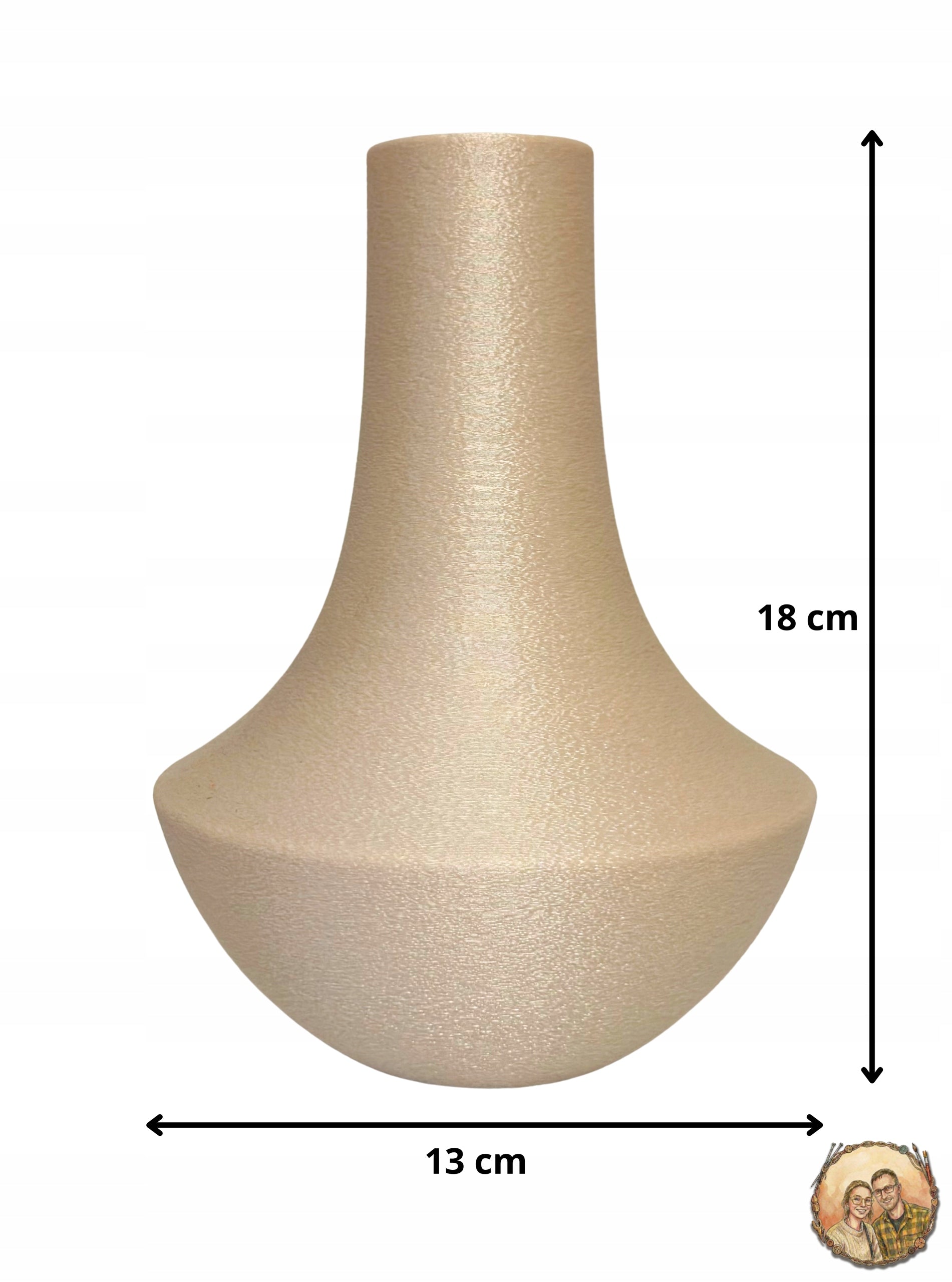 Minimalistyczny Wazon z Fakturą Matowy na Suszki Lego Nowoczesna Dekoracja