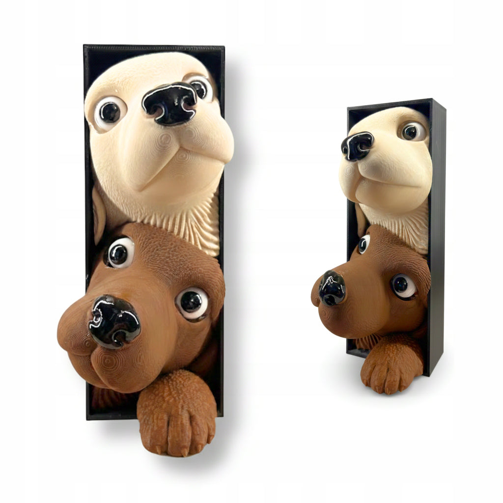 Book Nook Hunde - Charmantes 3D-Bücherregaleinlage - Handbemalt