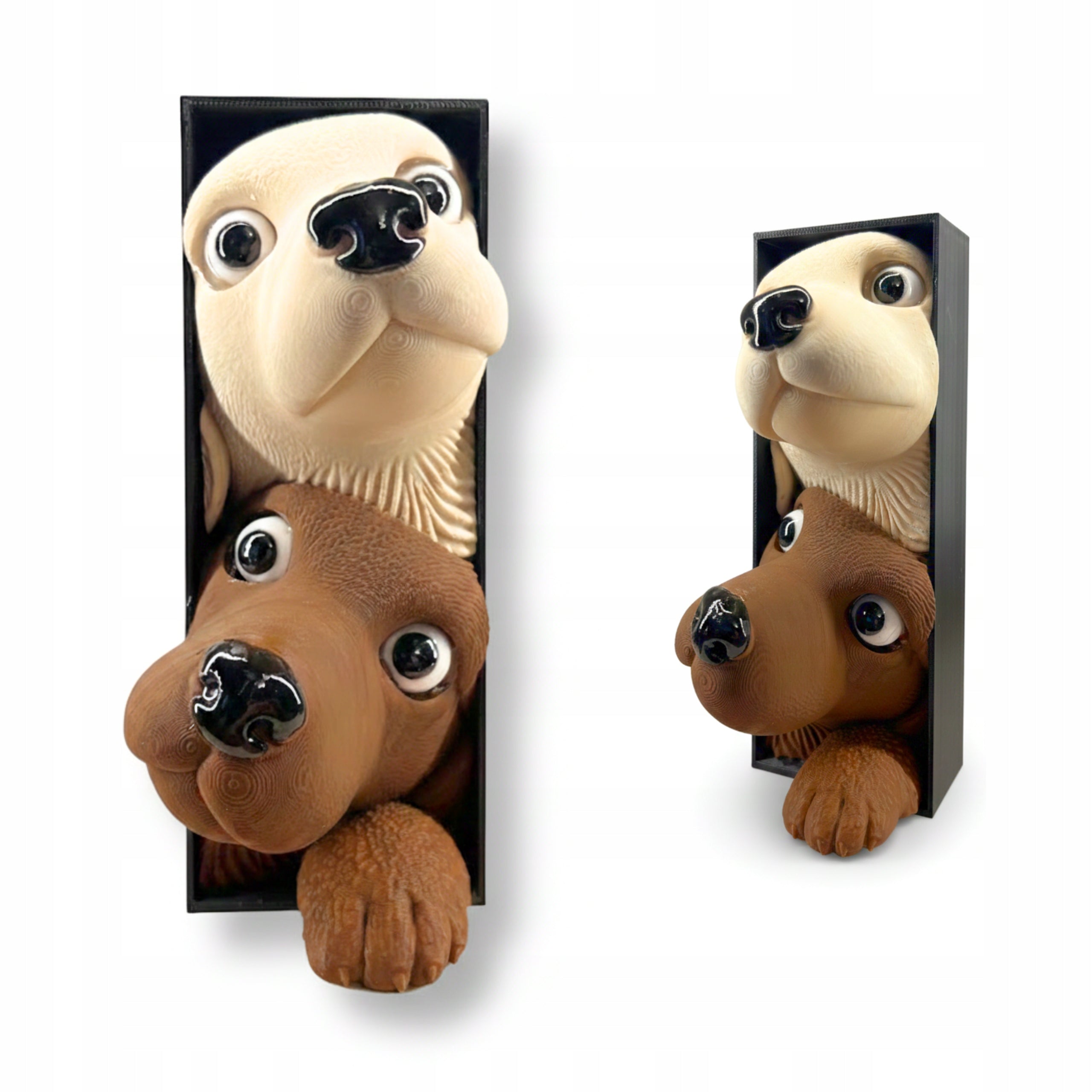 Book Nook Pieski - Urocza Wkładka Między Książki 3D - Ręcznie Malowana