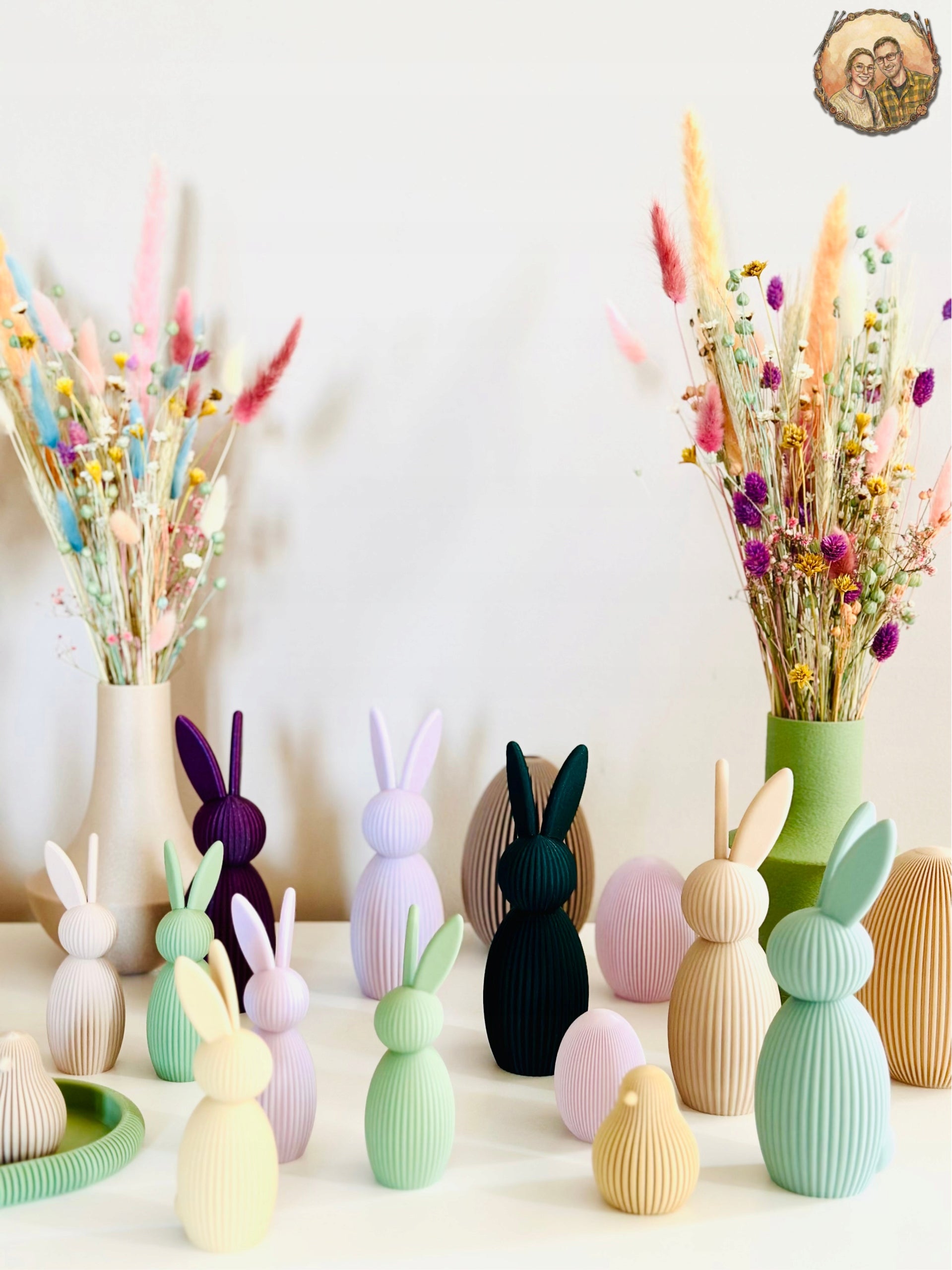 Minimalistyczny Wazon Prążkowany Matowy na Suszki Lego Nowoczesna Dekoracja