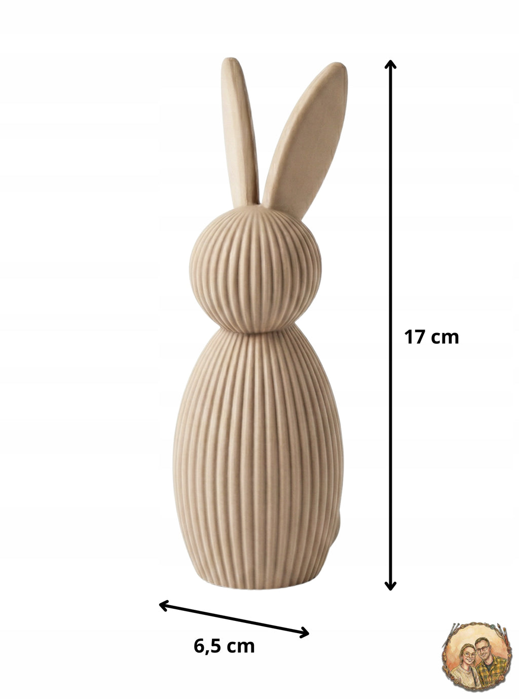 Ozdoba Wielkanocna - Królik Zając 17 cm Nowoczesna dekoracja - Kolekcja EOS