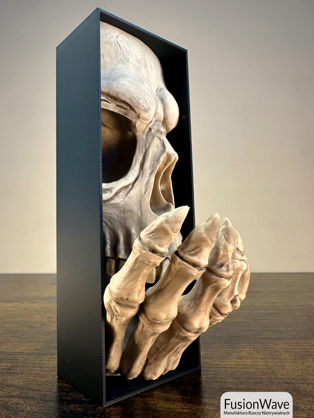 Book Nook Czaszka Ręcznie Malowany Wkładka między książki 3D Prezent