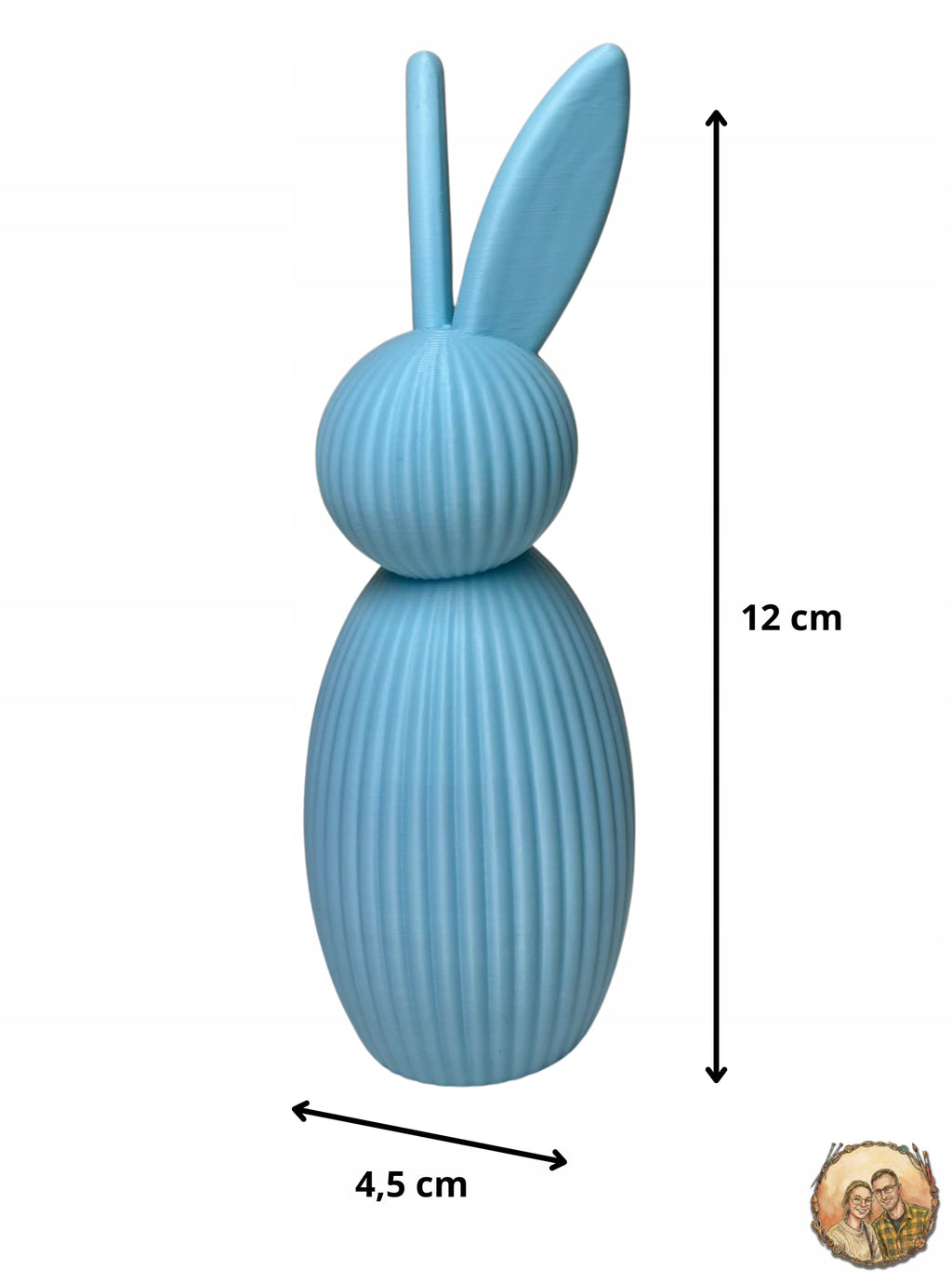 Ozdoba Wielkanocna - Królik Zając 12 cm Nowoczesna dekoracja - Kolekcja EOS
