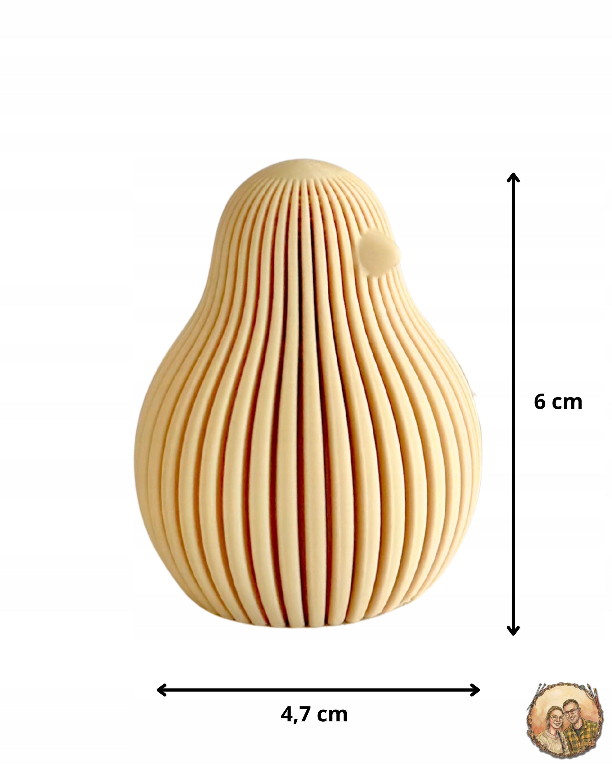 Nowoczesna Ozdoba Kurczak Wielkanocny 6cm Figurka Pisklę na Stół Koszyk