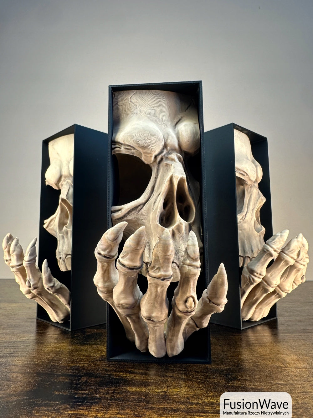 Book Nook Czaszka Ręcznie Malowany Wkładka między książki 3D Prezent