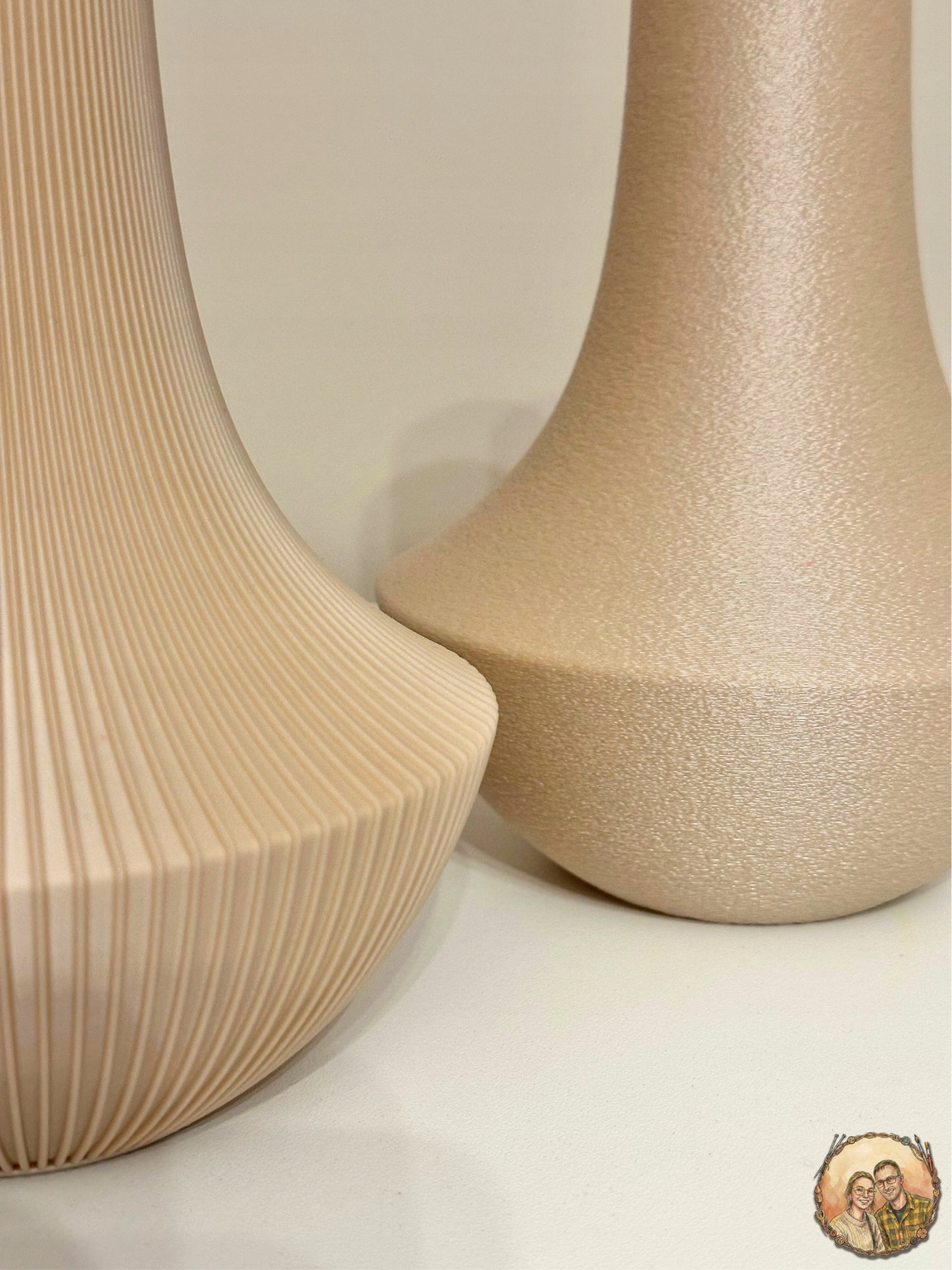 Minimalistyczny Wazon Prążkowany Matowy na Suszki Lego Nowoczesna Dekoracja