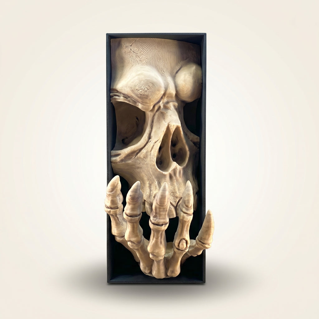 Book Nook Totenkopf Handbemalt 3D-Büchereinsatz Geschenk