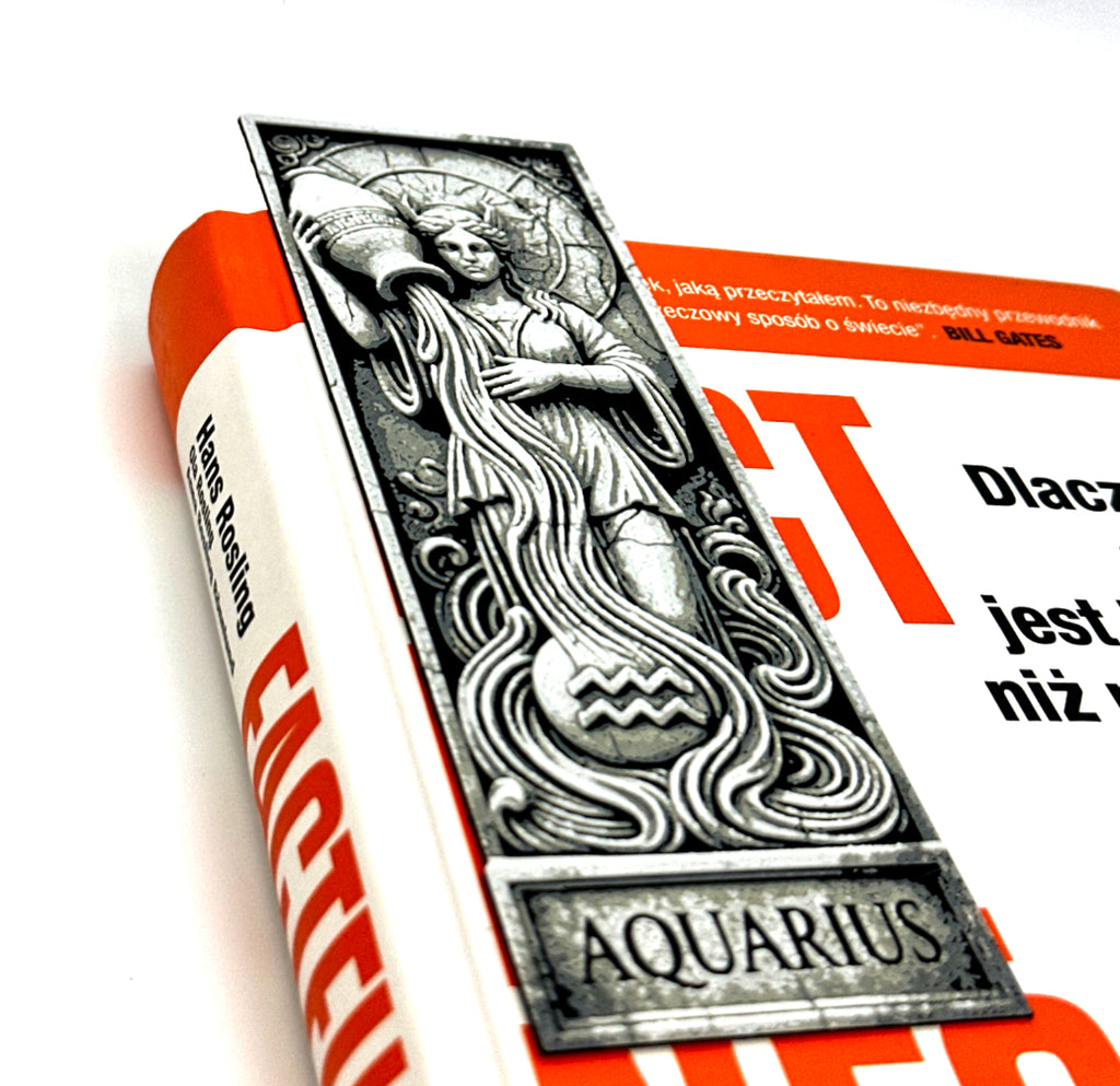 Zakładka do książki — Wodnik / Aquarius | Seria Znaki Zodiaku