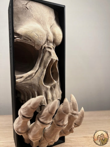 Book Nook Totenkopf Handbemalt 3D-Büchereinsatz Geschenk