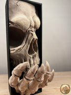 Book Nook Totenkopf Handbemalt 3D-Büchereinsatz Geschenk