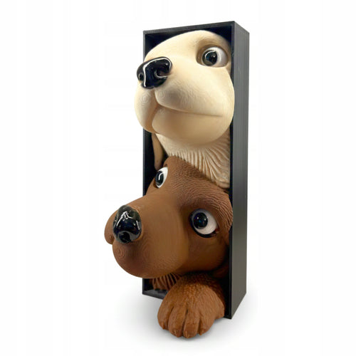 Book Nook Pieski - Urocza Wkładka Między Książki 3D - Ręcznie Malowana