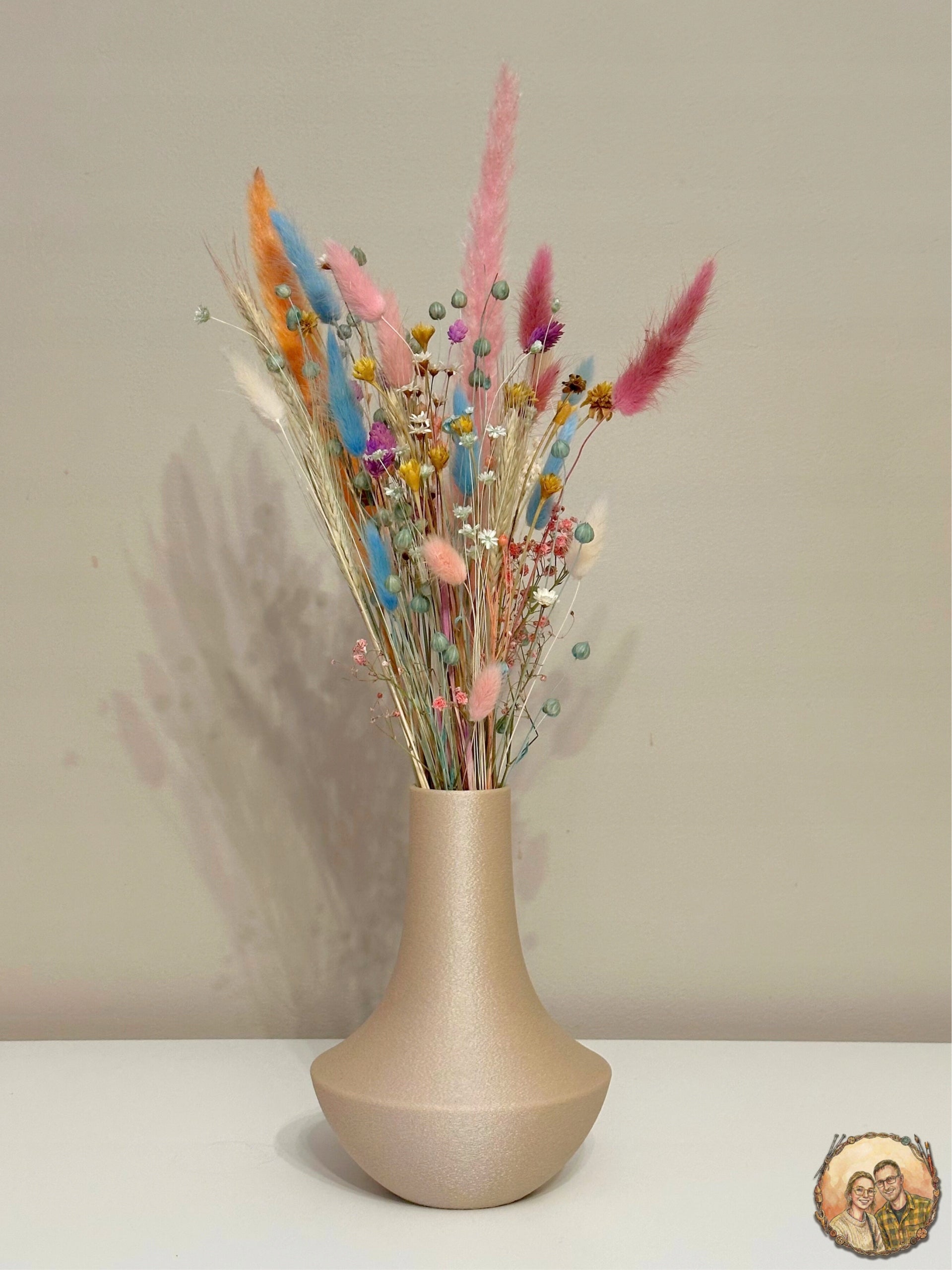 Minimalistyczny Wazon z Fakturą Matowy na Suszki Lego Nowoczesna Dekoracja