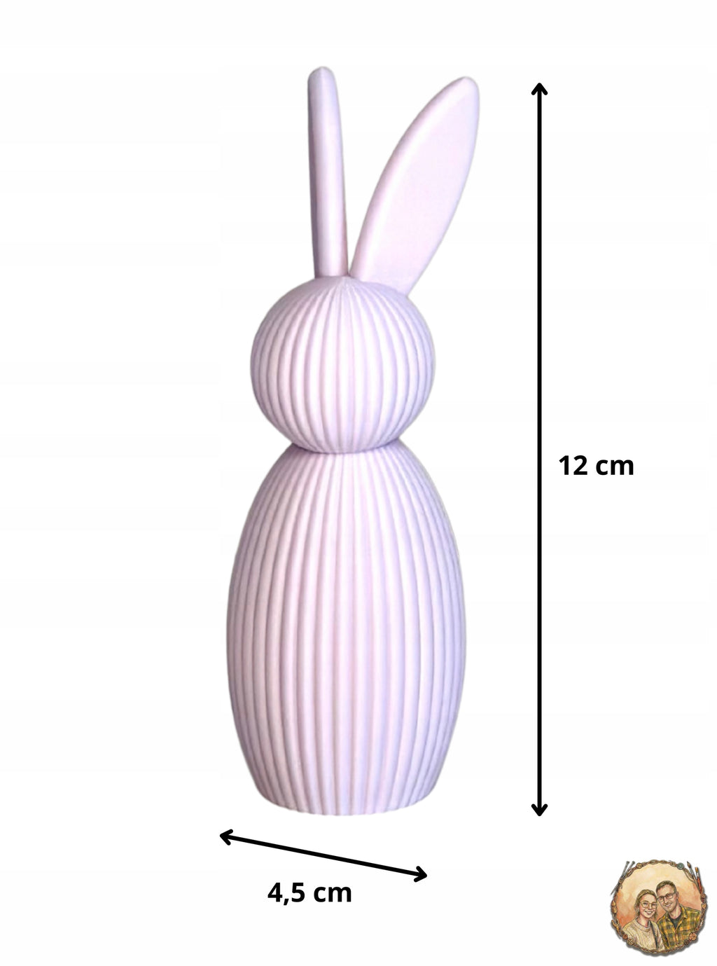 Ozdoba Wielkanocna - Królik Zając 12 cm Nowoczesna dekoracja - Kolekcja EOS