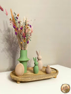Vase modern Boho grün für Trockenblumen Pampasgras Deko