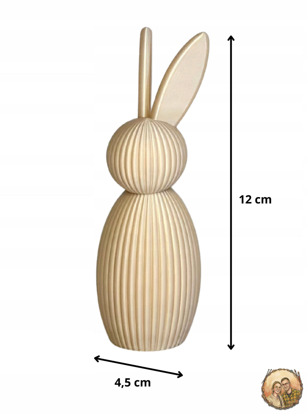 Ozdoba Wielkanocna - Królik Zając 12 cm Nowoczesna dekoracja - Kolekcja EOS