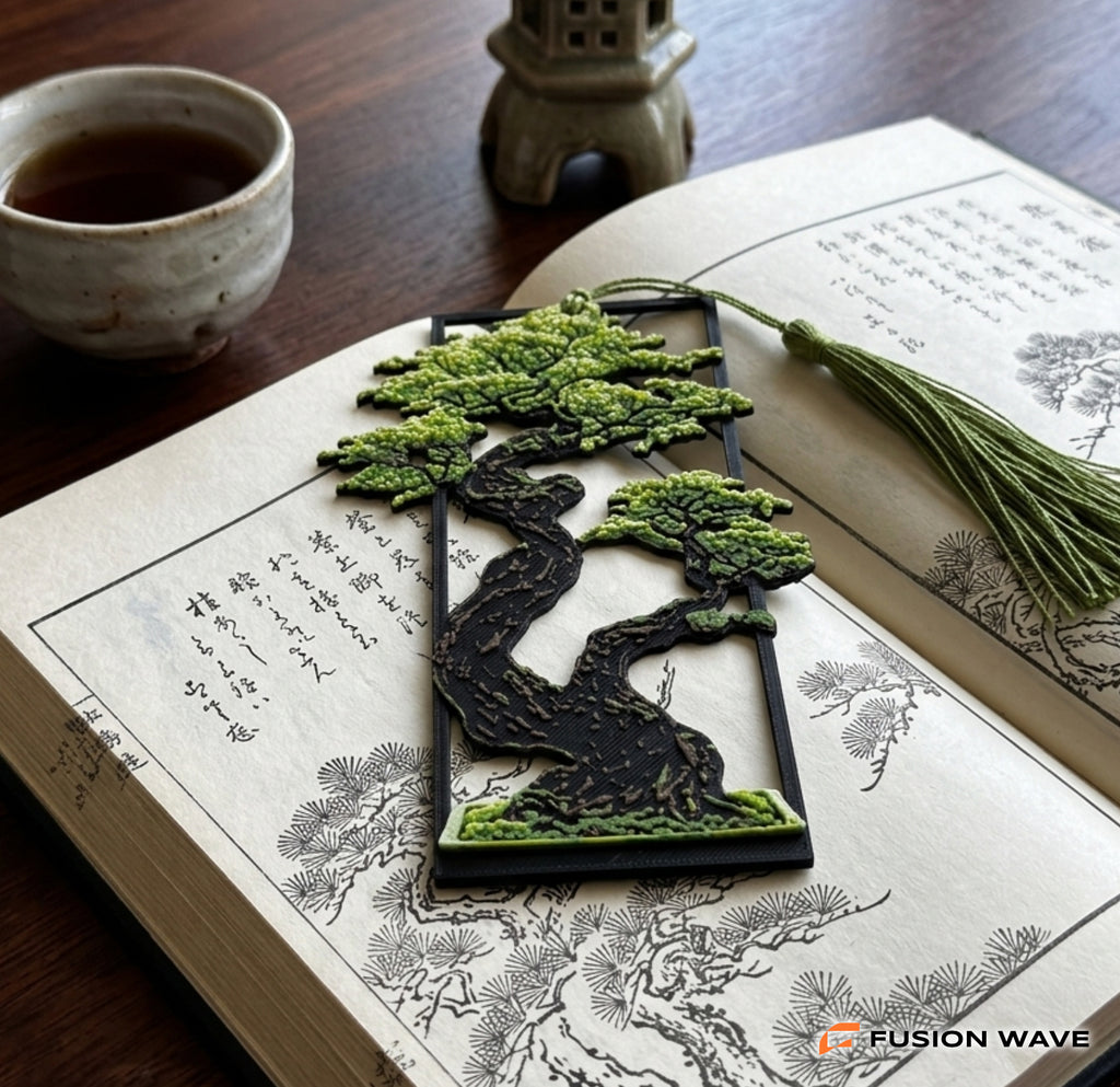 Zakładka do książki — Bonsai (zielone) | Seria Japońska