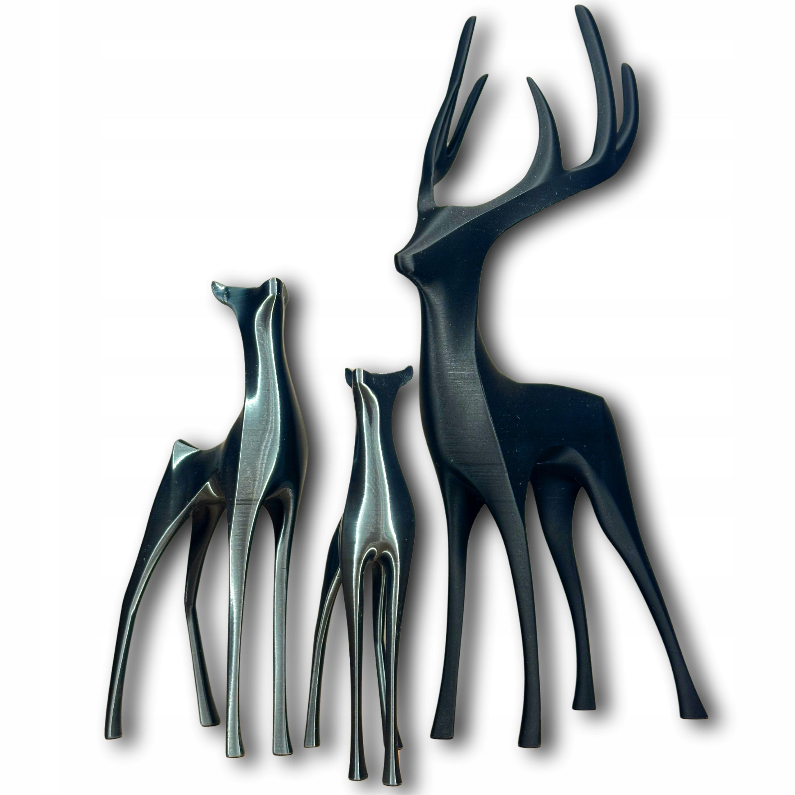 SET Figuren HIRSCH und HIRSCHKUH Weihnachtsdeko Skandinavisch JAPANDI