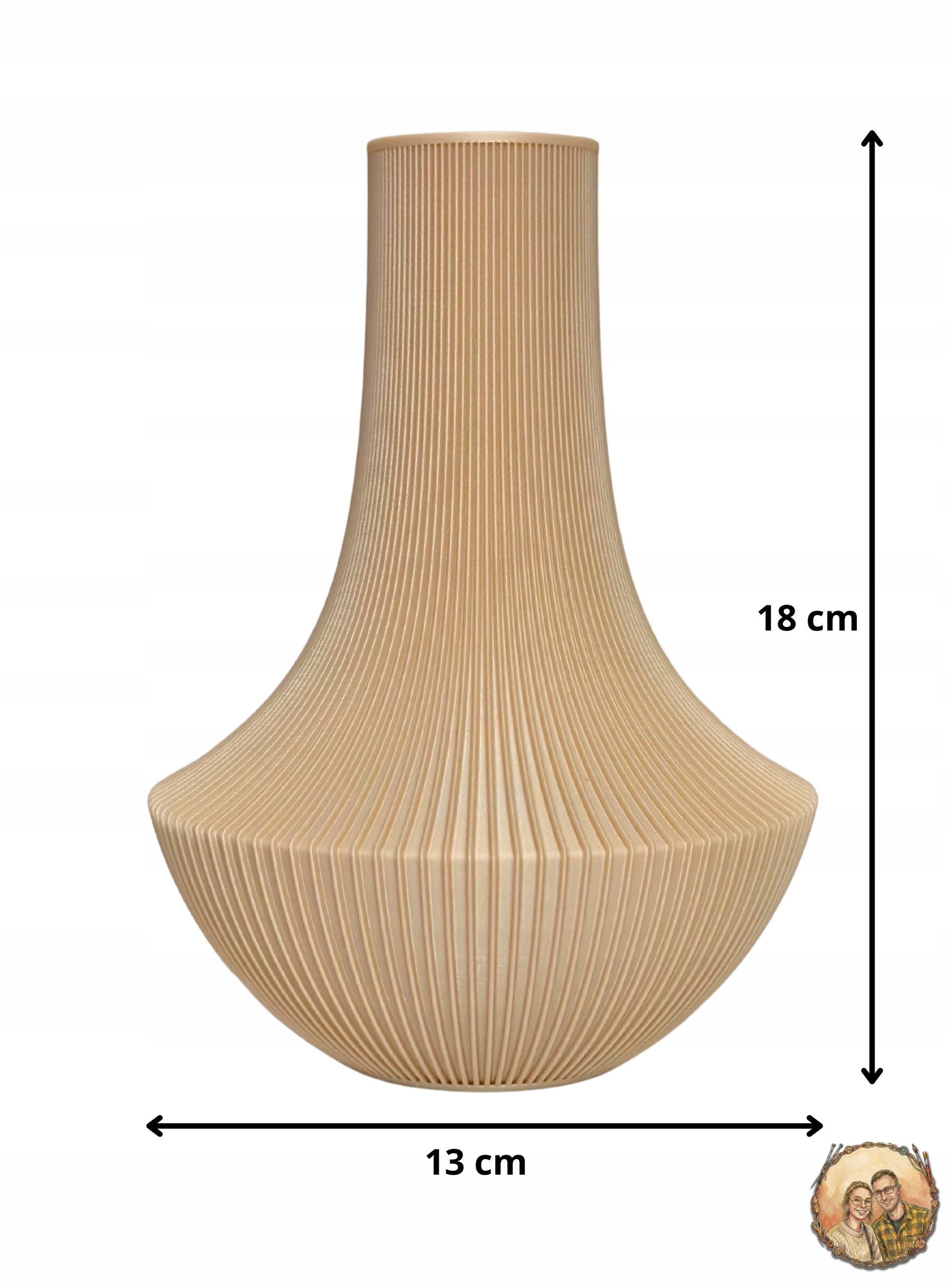 Minimalistyczny Wazon Prążkowany Matowy na Suszki Lego Nowoczesna Dekoracja