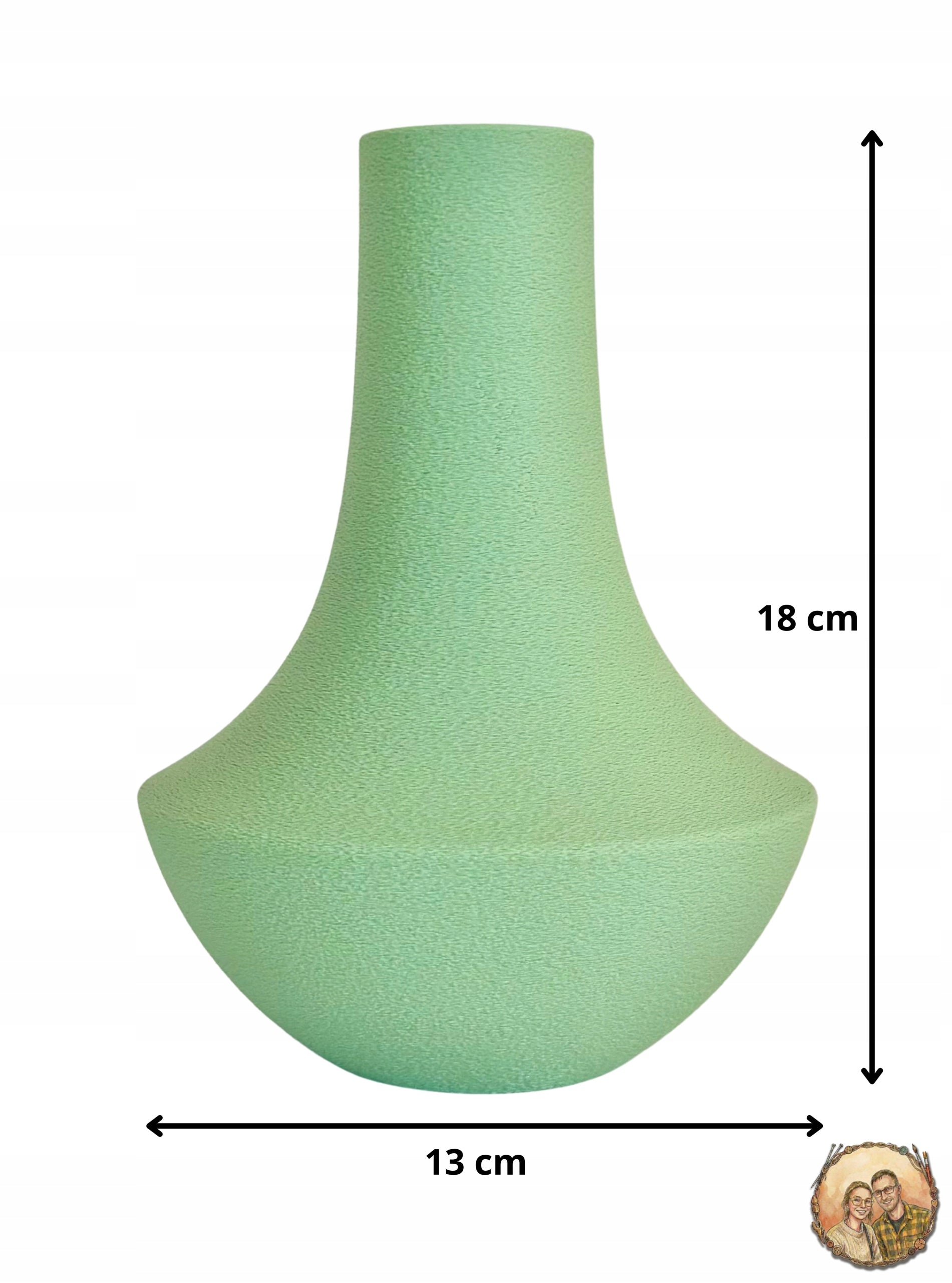 Minimalistyczny Wazon z Fakturą Matowy na Suszki Lego Nowoczesna Dekoracja