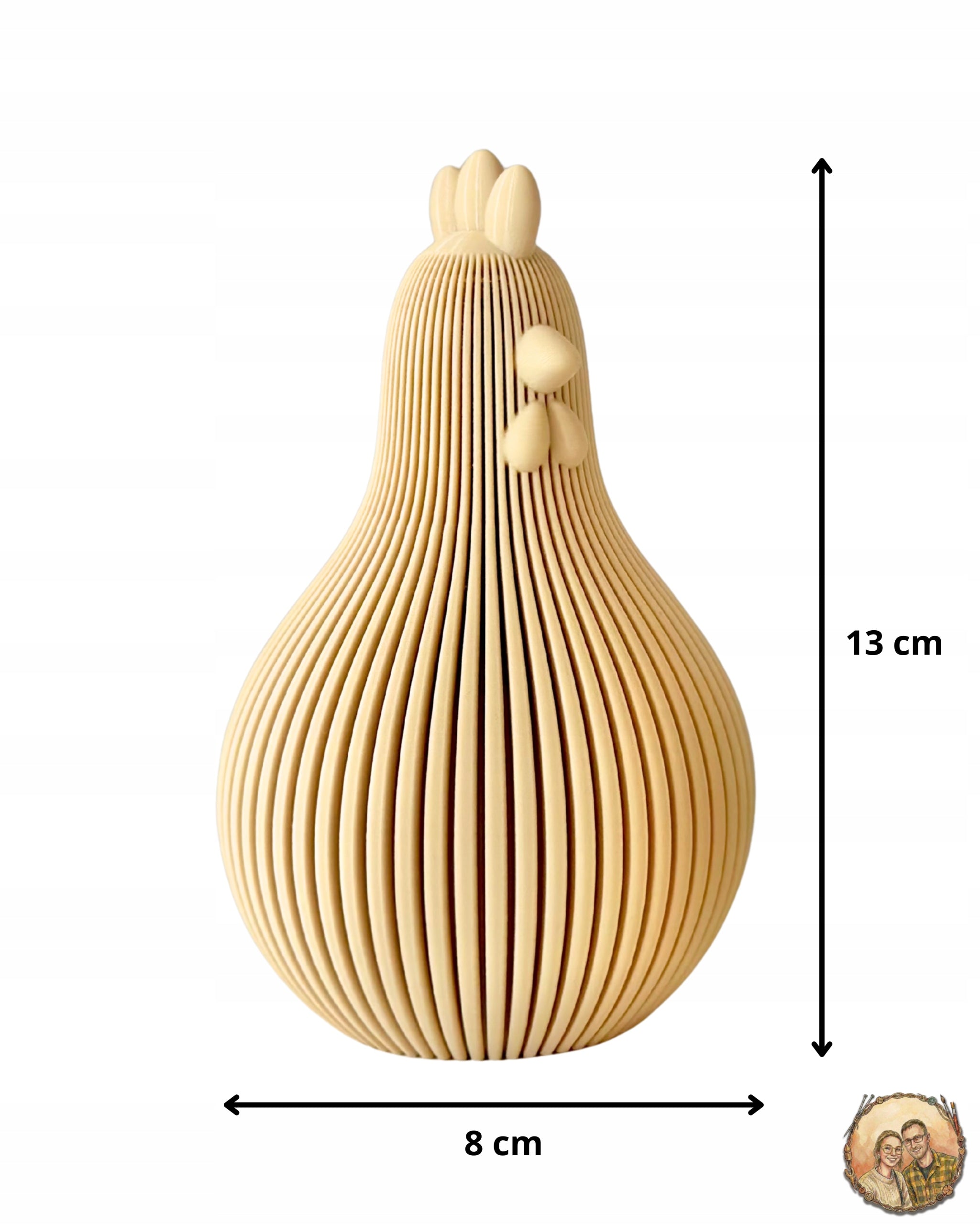 Kura Wielkanocna 13cm Duża Figurka Nowoczesna Ozdoba Prezent na Święta